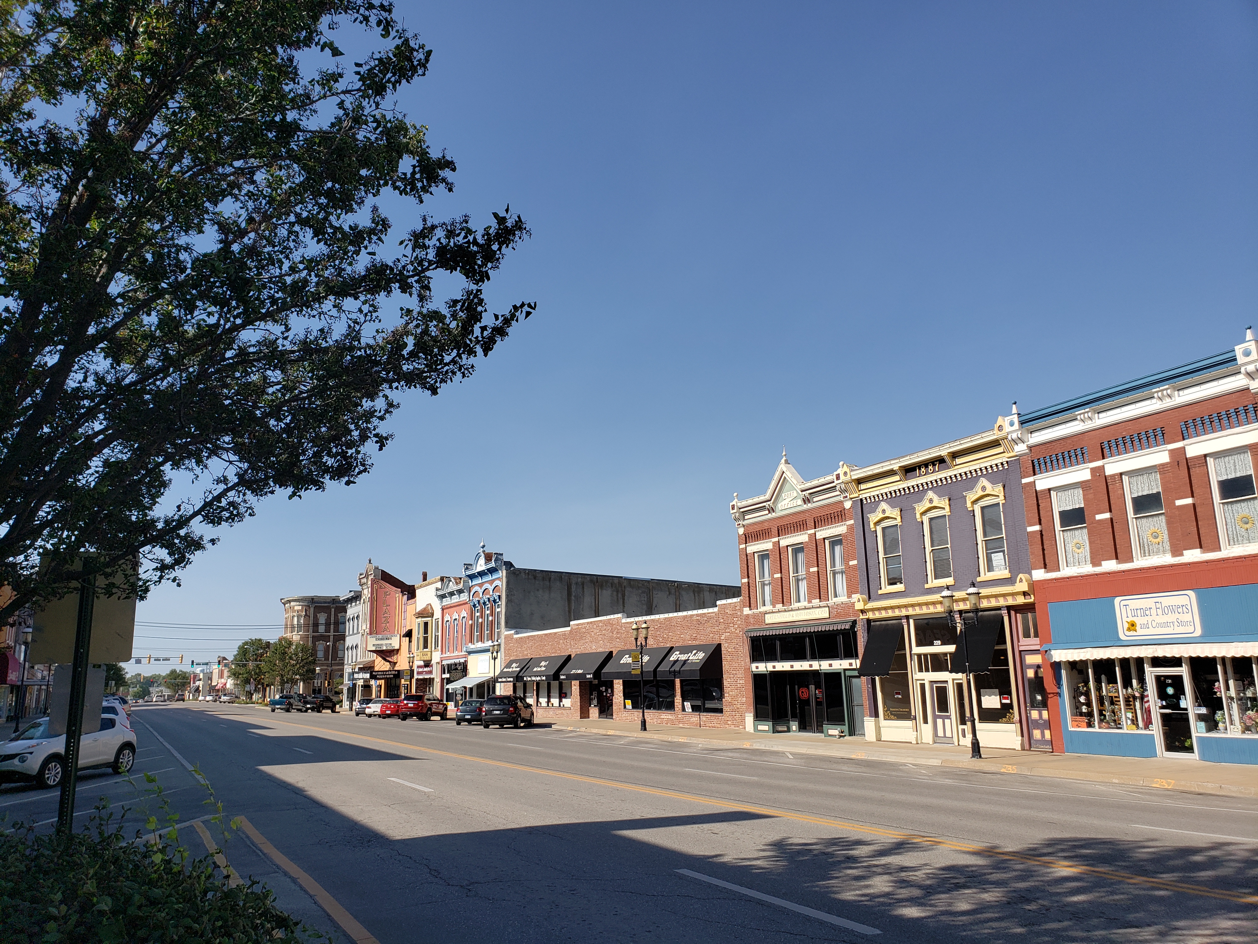 Historic district buildings in downtown Ottawa, Kansas